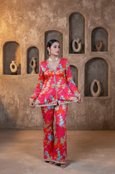 Pink Peplum Co-ord Set