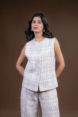 Pink Tweed Coord set